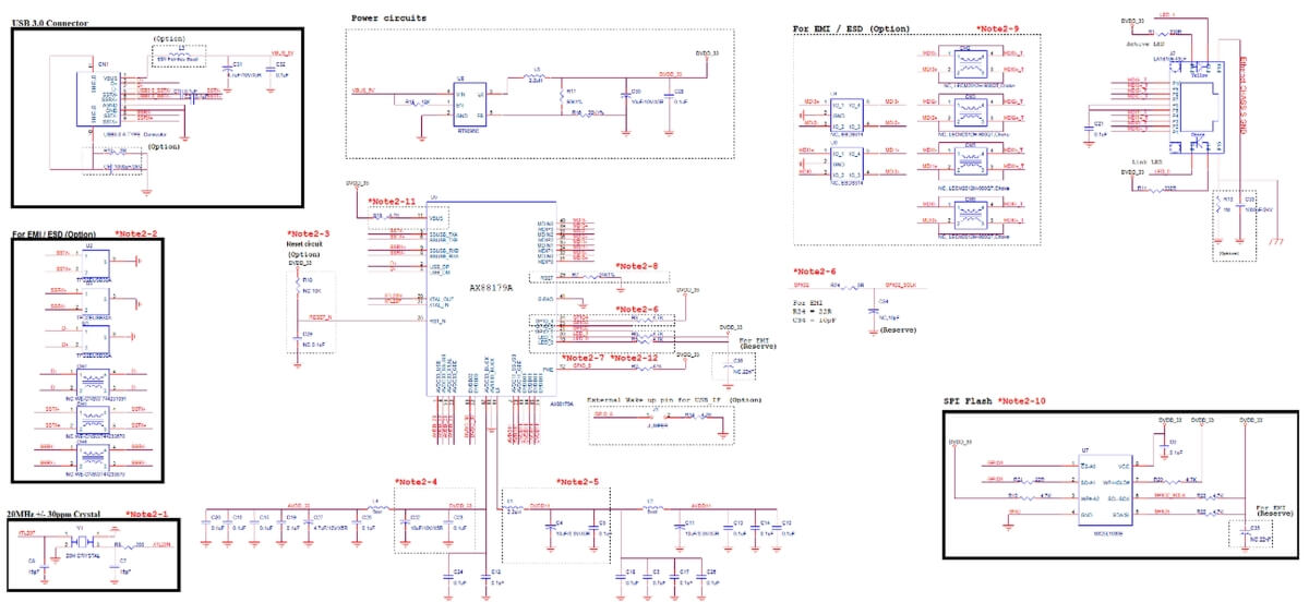 Figure-4. AX88179A Reference Schematic 